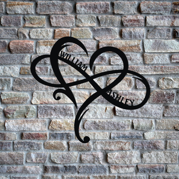  Custom Infinity Metal Sign, Infinity Heart Wall Decor