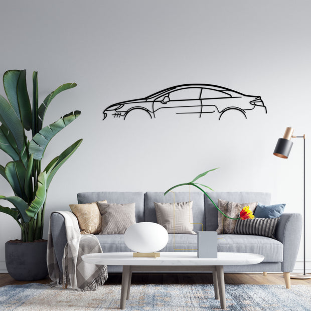 407 Coupe Silhouette Metal Wall Art