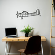 Cessna 180K Silhouette Metal Wall Art