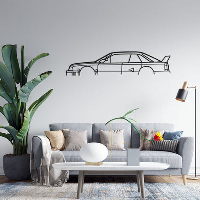 90 Quattro IMSA GTO Silhouette Metal Wall Art
