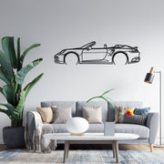Art mural en métal 911 Turbo S modèle 992 Cabrio Silhouette