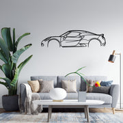 Alfa 4C Silhouette Metal Wall Art