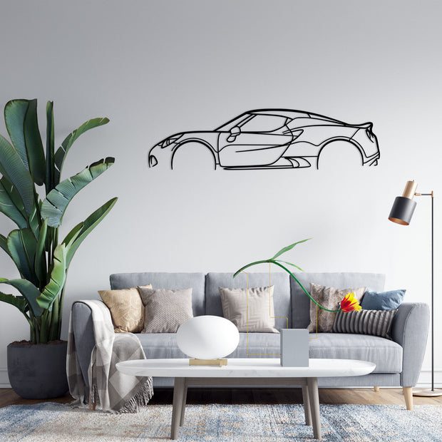 Alfa 4C Silhouette Metallwandkunst