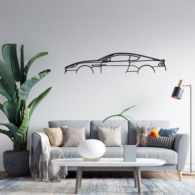 Aston DB9 Silhouette Metal Wall Art