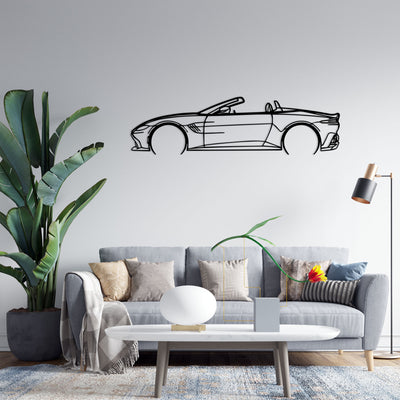 Aston Vantage Cabrio Silhouette Metal Wall Art