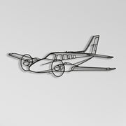 Beechcraft Baron G58 Plane Metal Wall Art