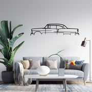 Bel Air 1955 Silhouette Metal Wall Art