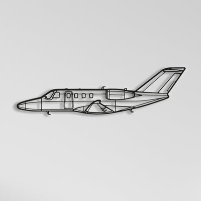 Cessna 310R Silhouette Metallwandkunst