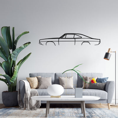 Charger 1969 Silhouette Metal Wall Art