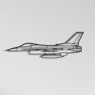 F-16A Fighting Falcon Airplane Metal Wall Art