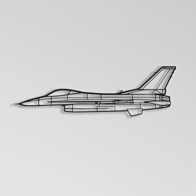 F-16C Block 50 Plane Metal Wall Art