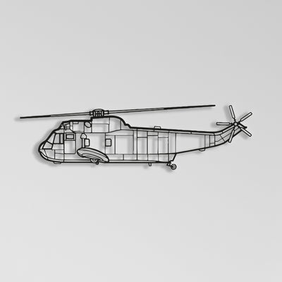 Sikorsky SH-3 Sea King Helicopter Metal Wall Art