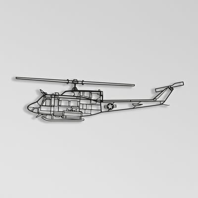 UH-1N Huey Helicopter Metal Wall Art