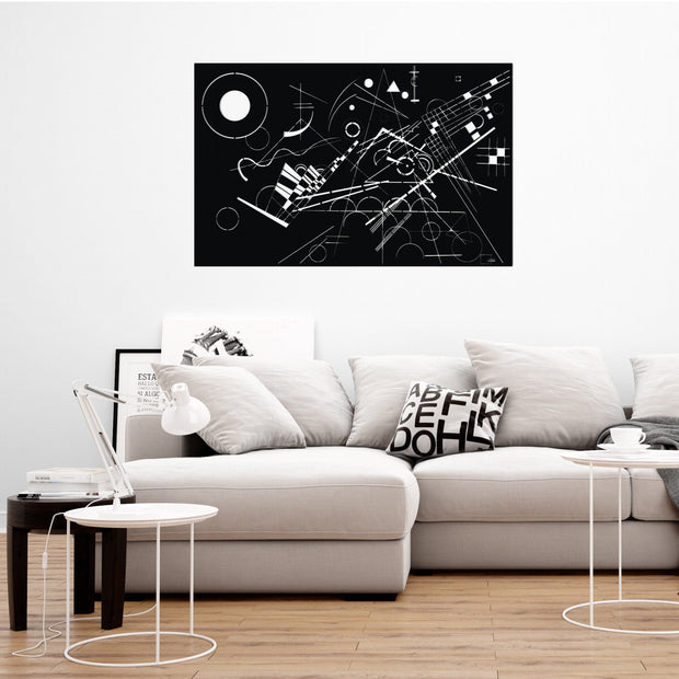 Wassily Kandinsky Komposition 8 Metallwandkunst, Metallwandkunst, Metallwanddekoration, Weltkarte, Geschenk zur Wohnungserwärmung, Weltkarte, Carte Du Monde