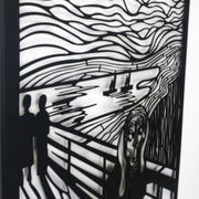 Edvard Munch - Scream Metal Wall Art,Edvard Munch - Skrik Metal Wall Decor, Metal Wall Art, Weltkarte, Housewarming Gift , Carte Du Monde