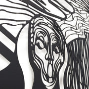 Edvard Munch - Scream Metal Wall Art,Edvard Munch - Skrik Metal Wall Decor, Metal Wall Art, Weltkarte, Housewarming Gift , Carte Du Monde