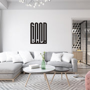 Perspective Metal Wall Art, Good - Bad Metal Wall Decor, Hate - Love Metal Wall Art, Weltkarte, Einweihungsgeschenk, Carte Du Monde