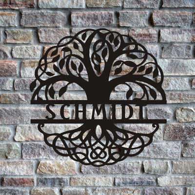 Family Name Sign, Metal Last Name Sign, metal signs for outdoor, Personalized Metal Sign, Custom Signs, Metal Wall Art, Tree Wall Decor