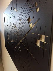 Wassily Kandinsky Komposition 8 Metallwandkunst, Metallwandkunst, Metallwanddekoration, Weltkarte, Geschenk zur Wohnungserwärmung, Weltkarte, Carte Du Monde