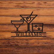 Panneau de bar personnalisé, panneau de whisky, panneau de nom de famille en métal, panneau de pub, décoration murale de pub, pub irlandais
