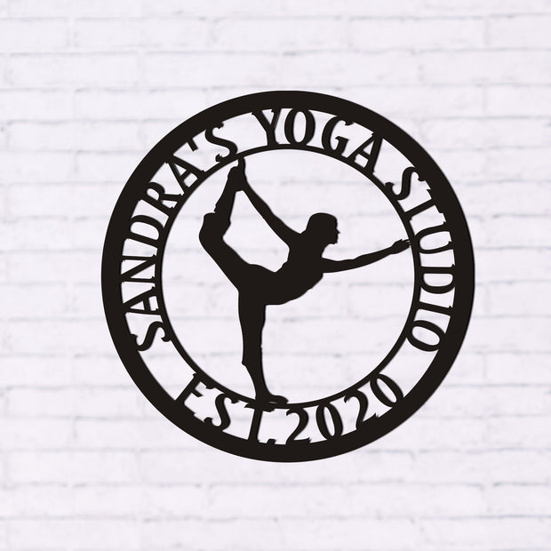 Yoga-Zeichen, Yoga-Dekor, Yoga-Akademie-Wandkunst, Studio-Dekor, Yoga-Geschenk, Cristmast-Geschenk, personalisiertes Yoga-Dekor