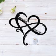 Personalized Metal Infinity Heart Sign, Infinity Symbol and Heart Wall Decor, Love Sign, Infinity Sign