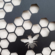 Benutzerdefiniertes Bienen-Motiv-Farmschild, Honigbienen-Schild, individuelles Bienen-Thema-Farmschild-Wandkunst, Honigbienen-Familienwand, Metallschild, individuelles Nachnamenschild