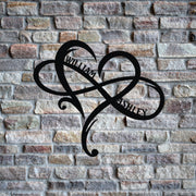 Personalized Metal Infinity Heart Sign, Infinity Symbol and Heart Wall Decor, Love Sign, Infinity Sign