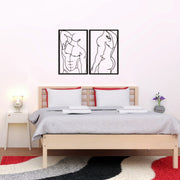 Naked Men Metal Wall Art, Set of 2, Metal Wall Hanging, Minimalist Wall Art, Bedroom Wall Art, Bedroom Decor