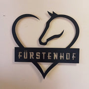 Personalized Horse Heart Sign, Metal Horse Decor, Horse Heart Metal Sign, Horse Love Sign, Gift for Horse Lover, Pony Lover Sign, Equestrian