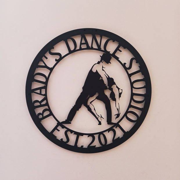 Tanzschild, Wandkunst der Tanzakademie, Akademie-Dekor, Tanzgeschenk, Cristmast-Geschenk, personalisiertes Tanzdekor