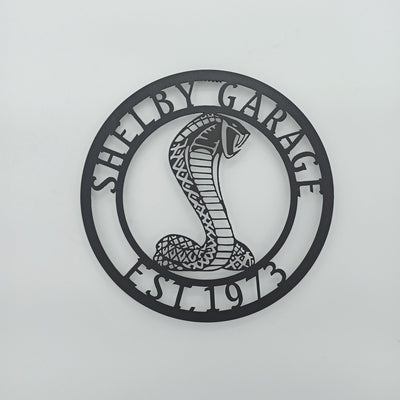 Panneau métallique Shelby, Shelby Cobra, Shelby GT500, Ford Shelby, panneau métallique Ford Mustang, panneau de garage, panneau de voiture