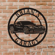 Panneau métallique Corvette C5, panneau Chevrolet, panneau de garage,