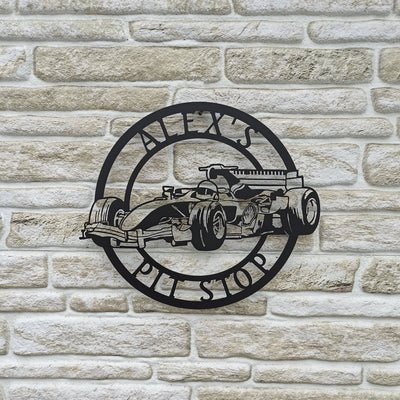 Formel1 Metallschild, F1 Schild, personalisiertes Formelschild, Formel1 Dekor, Formel Wandkunst, Formua Aufkleber, F1 Dekor, F1 Wandkunst, F1 Ferrari