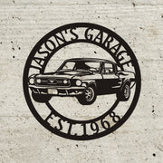 Ford Mustang Metal Sign, 1968 mustang, Garage Sign, Car Sign
