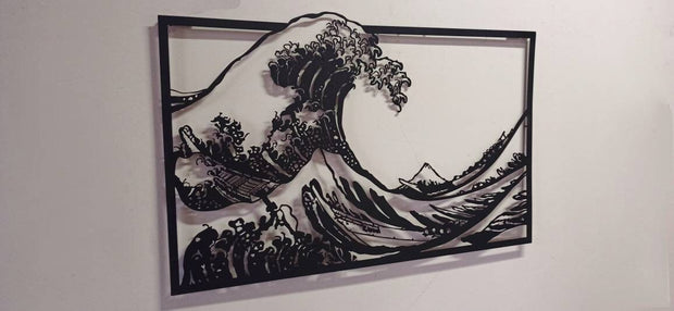 Hokusai The Great Wave of Kanagawa Metal Wall Art , Great Wave Metal Wall Decor , Kanagawa Oki Nami Ura Metal Wall Art , Hokusai Katsushika