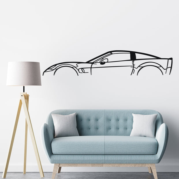 Corvette C6 Silhouette Metal Wall Art