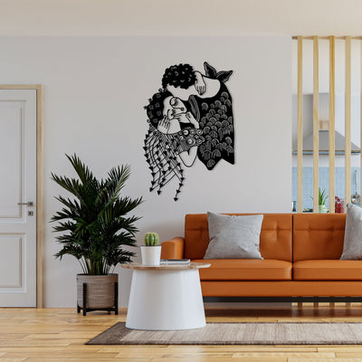 Klimt Kuss Metallwandschild, Klimt Kuss Metallwandkunst, Gustav Klimt Metallwanddekoration, Der Kuss Metallwandkunst, Weltkarte, Einweihungsgeschenk