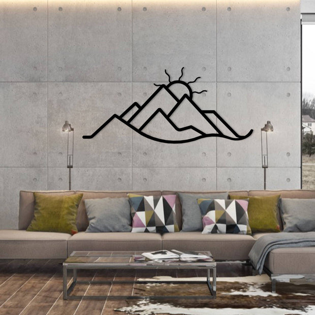Mountain Metal Wall Sign , Large Mountain Metal Wall Art , Minimalist Wall Sign , Nature Mountain Wall Decor , Hill Metal Decor