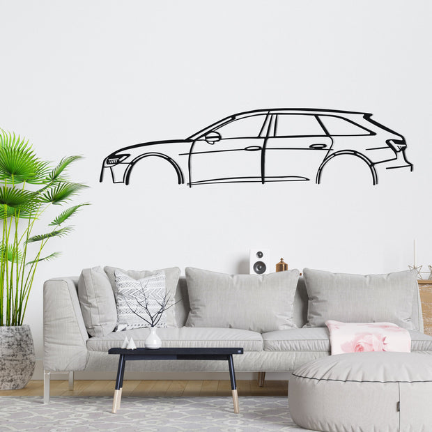 Audi RS6 Silhouette Metal Wall Art