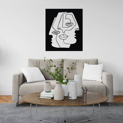 Pablo Picasso Kubismus Metall-Wandkunst, Kubismus-Stil Metall-Wanddekoration, Draht-Metall-Wandkunst, Hausgeschenk, Drahtkunst, Carte Du Monde, bestes Geschenk