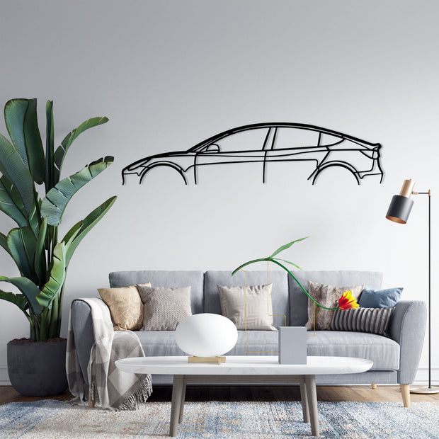 Tesla Model 3 Silhouette Metal Wall Art