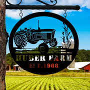 Personalized Farm Sign, Established Date, Metal Sign Personalized, Tractor Sign, Metal sign,corn stalks, Tractor Decor , Family Name Sign