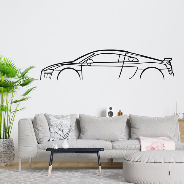 Audi R8 Silhouette Metallwandkunst