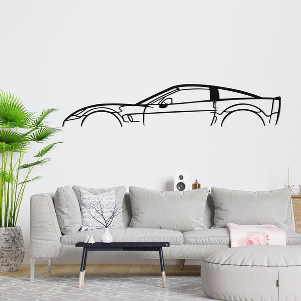 Corvette C6 Silhouette Metal Wall Art