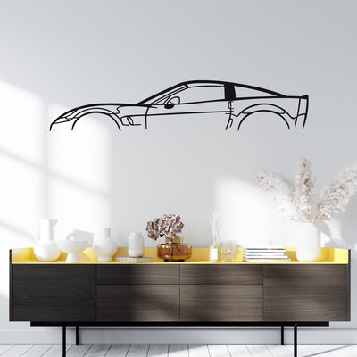 Corvette C6 Silhouette Metal Wall Art
