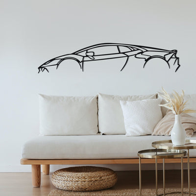 Lamborghini Huracan Silhouette Metal Wall Art