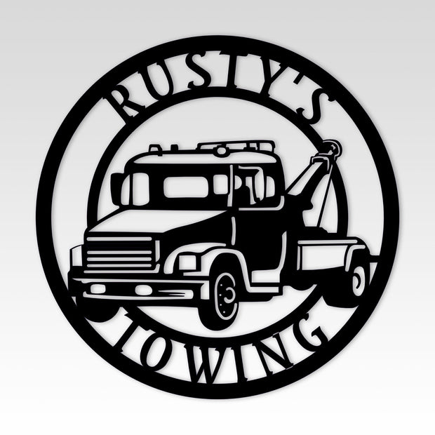 Personalized Tow Truck Sign - Tow Truck Driver - Towing Sign - Truck Decor - Tow Truck Decor - Custom Tow - Large Tow Truck - Business Sign