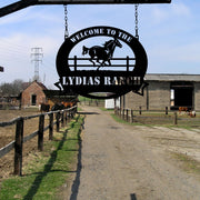 Signe personnalisé de mur de thème de ferme de cheval, art personnalisé de mur de ferme de thème de cheval, signe personnalisé de ferme, signe personnalisé en métal de cheval