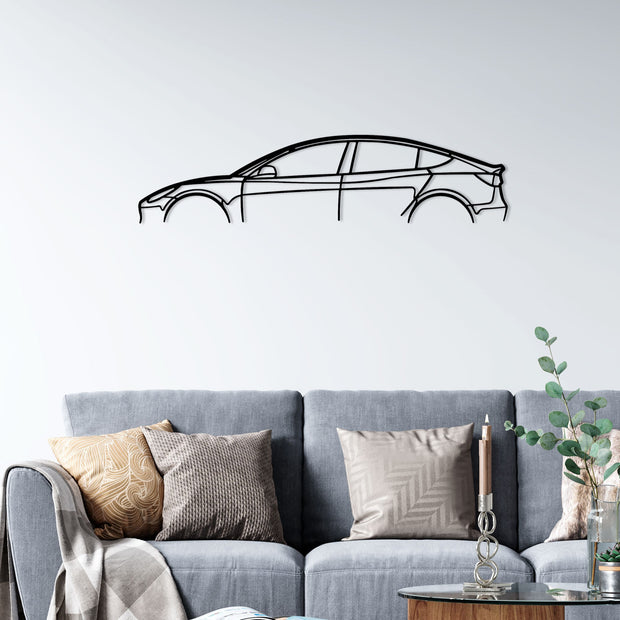 Tesla Model 3 Silhouette Metal Wall Art